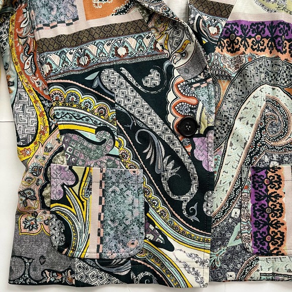 ETRO PAISLEY PRINT BLAZER JACKET WOMEN SIZE 2-4/EU42 - Picture 8 of 16